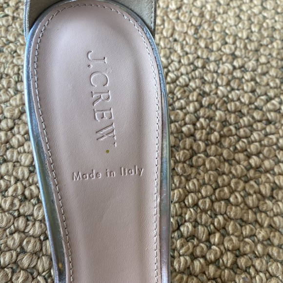 JCREW metallic kitten heel leather heel sandals - Picture 6 of 9